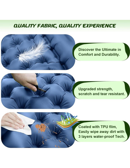 Colchón Inflable WeRock 200x68.6cm con Almohada y Bomba