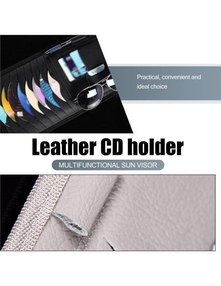 Estuche Organizador de Visera para CD icykale Negro 1 PC