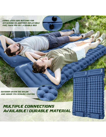 Colchón Inflable WeRock 200x68.6cm con Almohada y Bomba