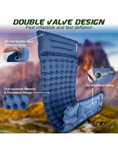 Colchón Inflable WeRock 200x68.6cm con Almohada y Bomba