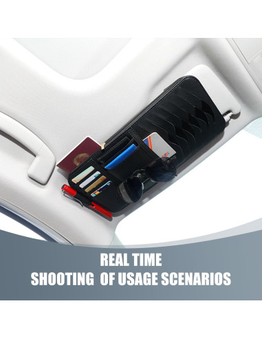 Estuche Organizador de Visera para CD icykale Negro 1 PC