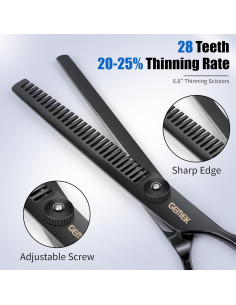 Kit de Tijeras para Acicalar Perros GEMEK 5 en 1 con Puntas Redondeadas 2