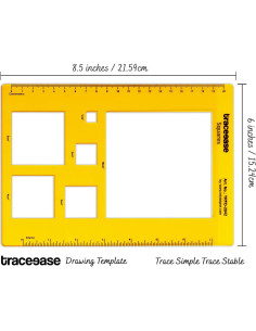 Plantilla de Dibujo Geométrico Traceease 21.5x15.2cm Plástico 2