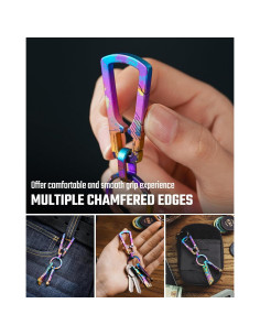 Clip de Llavero de Titanio KeyUnity KM04 EDC 76mm 2