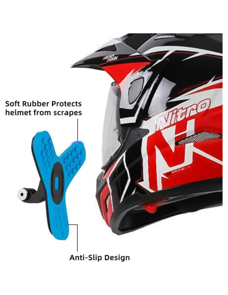 Soporte de casco SUREWO para GoPro y DJI, antideslizante Soporte de casco SUREWO para GoPro y DJI, antideslizante