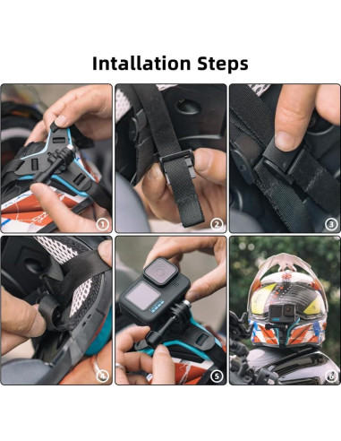 Soporte de casco SUREWO para GoPro y DJI, antideslizante