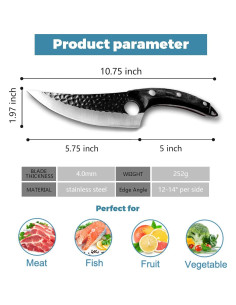 Cuchillo de Carnicero Huusk Dream Reach 27.31cm Acero Carbono 2