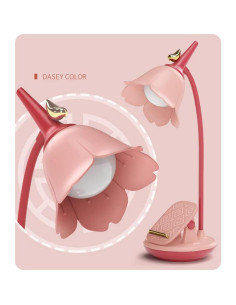 Lámpara de Escritorio LED MAGICKK Rosa Regulable Táctil 1200mAh 2