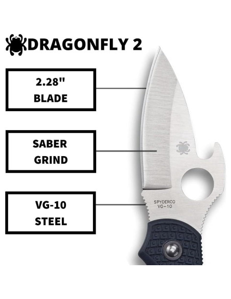 Cuchillo Plegable Spyderco Dragonfly 2 Hoja VG-10 6.03 cm