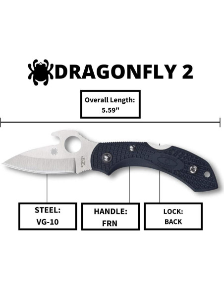 Cuchillo Plegable Spyderco Dragonfly 2 Hoja VG-10 6.03 cm