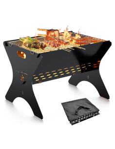 Parrilla de Camping Bearfire FR18 Plegable Carbón 40x31x28cm