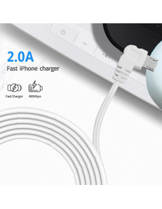 Adaptador de Corriente 4.0m WZHENB para Arlo Pro y Wyze Cam 2