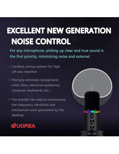 Micrófono Dinámico JUOPIEA XLR/USB para Gaming y Podcasting 2