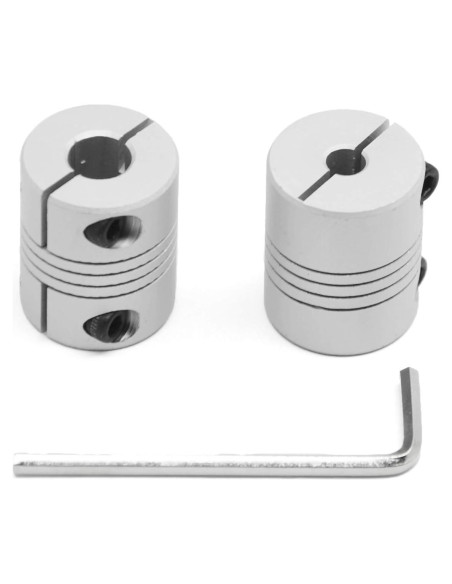 Acoplamiento de Eje Flexible 5-8mm Aluminio 25x20mm 2PCS
