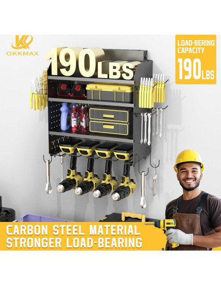 Soporte de Taladro Montado en Pared OKKMAX 4 Capas 86kg