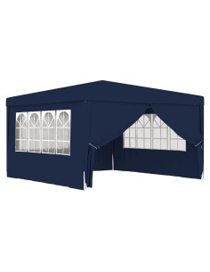 Carpa Profesional ZQQLVOO 4x4m Azul con Paredes Laterales