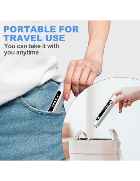 Lámpara de Uñas UV Portátil INFILILA Mini 3-en-1 Plata