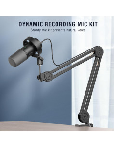 Micrófono Dinámico FIFINE K688T con Soporte de Brazo para Podcast 2