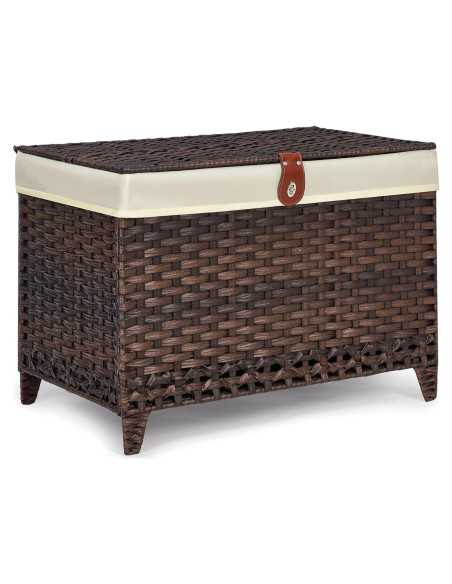 Cesta de Almacenamiento Honjourai 65L con Tapa y Forro Removible Cesta de Almacenamiento Honjourai 65L con Tapa y Forro Removible