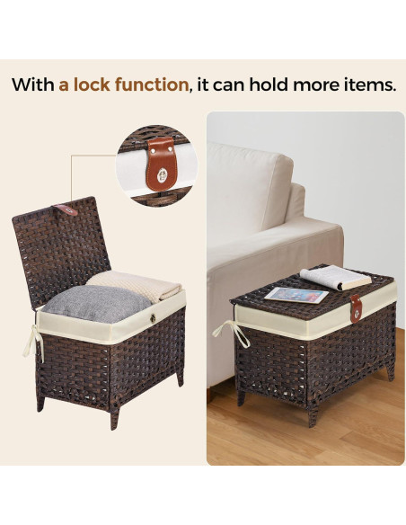 Cesta de Almacenamiento Honjourai 65L con Tapa y Forro Removible Cesta de Almacenamiento Honjourai 65L con Tapa y Forro Removible