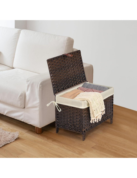 Cesta de Almacenamiento Honjourai 65L con Tapa y Forro Removible Cesta de Almacenamiento Honjourai 65L con Tapa y Forro Removible