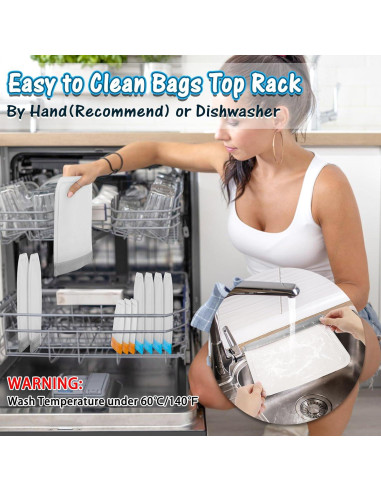 Bolsas Reutilizables de Silicona FUNFERY - 9 Unidades a Prueba de Fugas