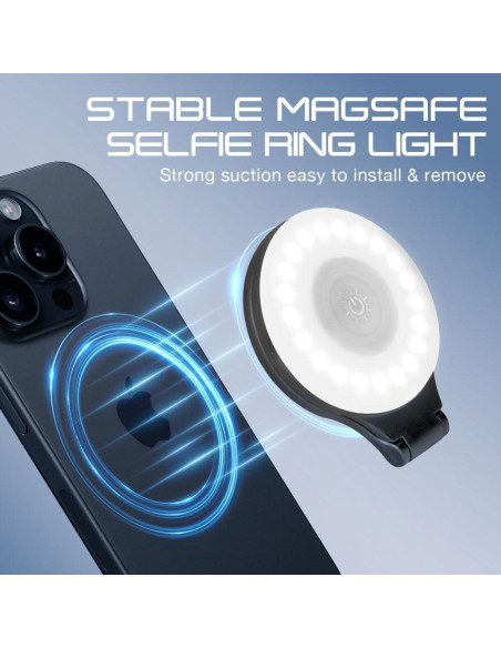 Anillo de Luz LED EJU para Selfie y Video - Negro