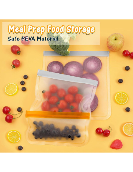 Bolsas Reutilizables de Silicona FUNFERY - 9 Unidades a Prueba de Fugas