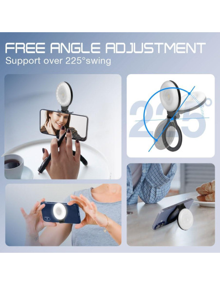 Anillo de Luz LED EJU para Selfie y Video - Negro