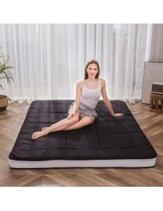 Colchón Futon MAXYOYO Twin Negro 203x99 cm Plegable y Portátil 2