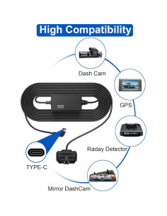 Kit de cable OBD para cámara de salpicadero YKT H39-SX, 12-30V a 5V/3A 2