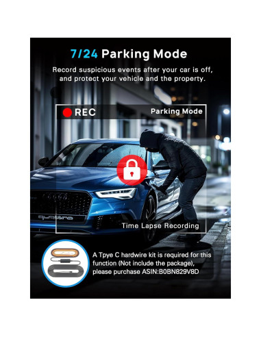 Cámara de Tablero Navycrest Q7 5G WiFi 4K Delantera y Trasera