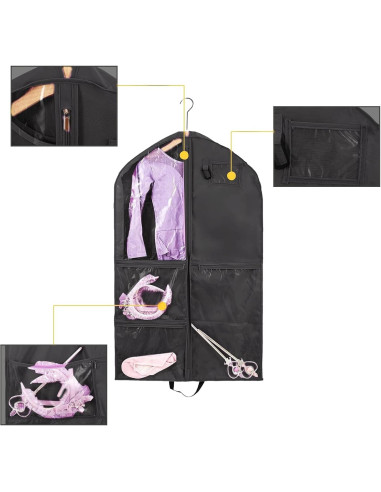 Bolsa de Traje de Baile Qchengsan 101.6x58.4cm con Bolsillos