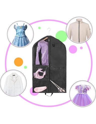 Bolsa de Traje de Baile Qchengsan 101.6x58.4cm con Bolsillos