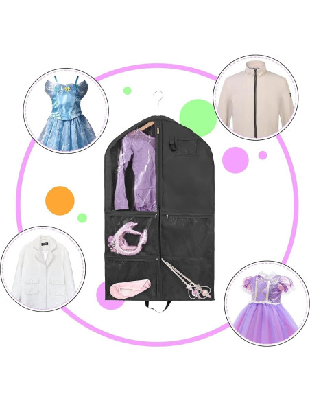 Bolsa de Traje de Baile Qchengsan 101.6x58.4cm con Bolsillos