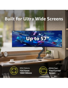 Brazo de Monitor BEWISER de Aluminio para Pantallas 34-57" 2