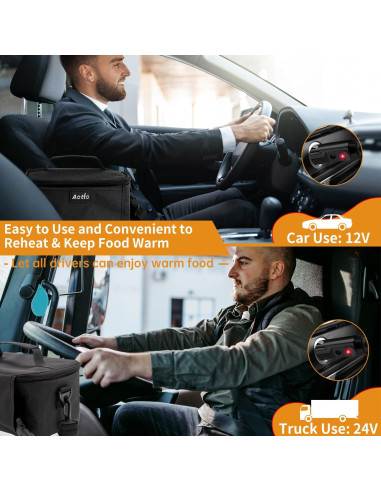 Horno Portátil Aotto 12V/24V Calentador de Comida para Auto