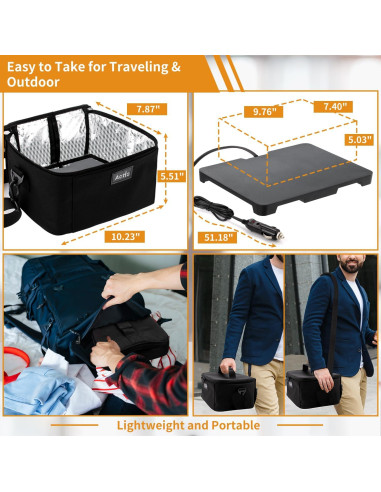 Horno Portátil Aotto 12V/24V Calentador de Comida para Auto