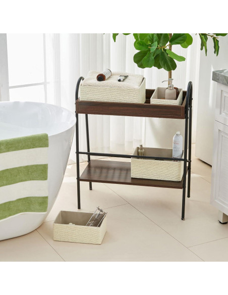 Cesta de Almacenamiento de Mimbre PROLAND - Juego de 4 Cestas Tejidas