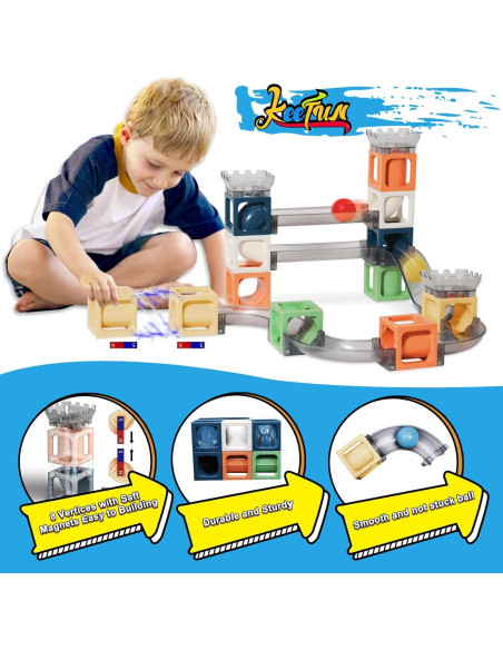 Juego de Canicas Magnéticas Keefun 41 Piezas STEM 3-8 Años