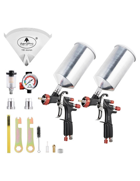 Kit de pistola de pulverización AEROPRO A610 1000cc LVLP