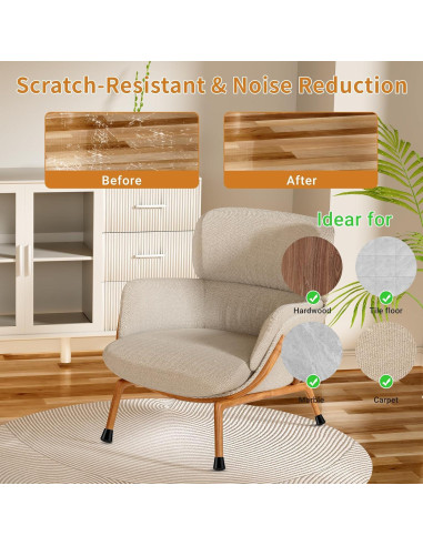 24 Protectores de Suelo para Patas de Silla Meldel - Extra Pequeño