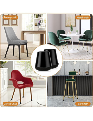 24 Protectores de Suelo para Patas de Silla Meldel - Extra Pequeño