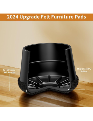 24 Protectores de Suelo para Patas de Silla Meldel - Extra Pequeño