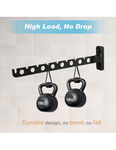 Soporte Plegable para Ropa Alise YHD1008-B Negro Mate 8 Ganchos