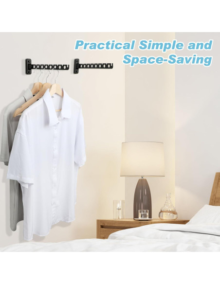 Soporte Plegable para Ropa Alise YHD1008-B Negro Mate 8 Ganchos