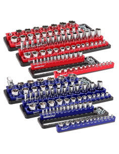 Organizador Magnético de Enchufes SEDY 6 Piezas 1/4 3/8 1/2 Drive