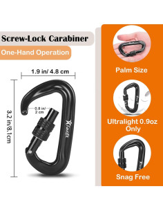 Clips de Carabineros de Cierre Pesado Favofit 12KN - 4 Piezas 2