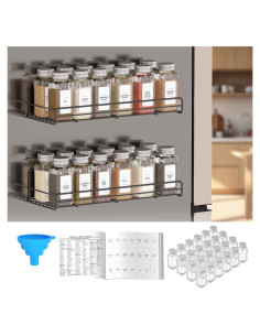 Estante de Especias Magnético SpaceAid 2 Estantes 24 Frascos