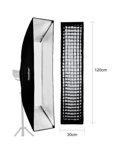 Godox Softbox Rectangular 30x120cm Montaje Bowens para Flash 2